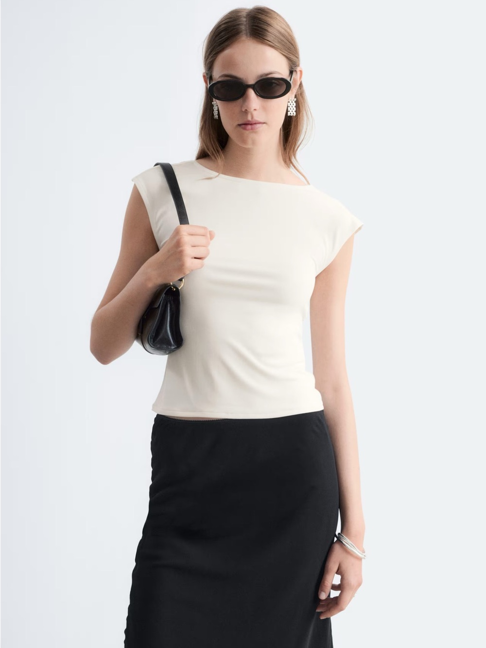 &other stories FITTED OPEN-BACK T-SHIRT